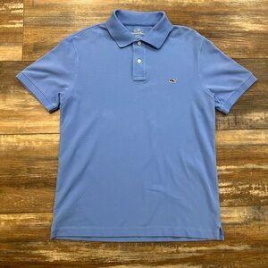 Vineyard Vines Men’s Slim Fit Blue Heritage Pique Polo Small